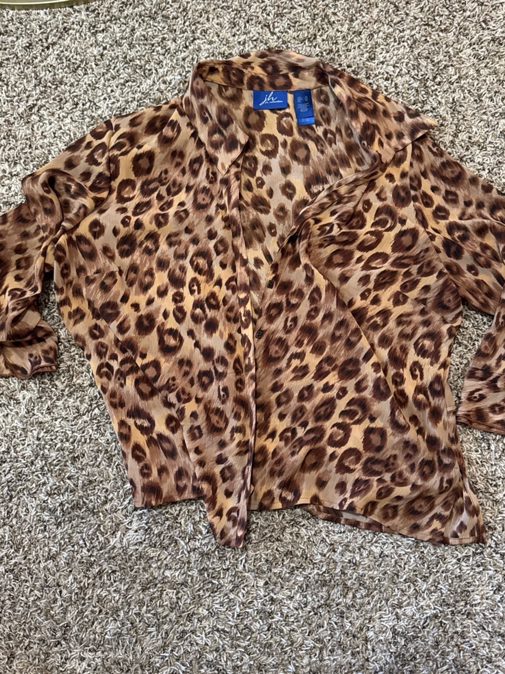 j.h. collectibles leopard blouse